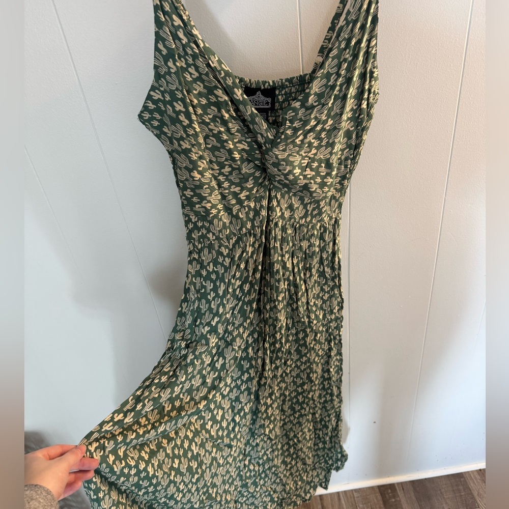 Angie Cactus Patterned Maxi Dress